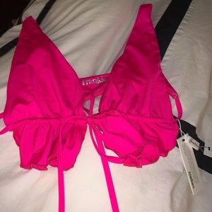 frankies bikinis brand new hot pink ali top